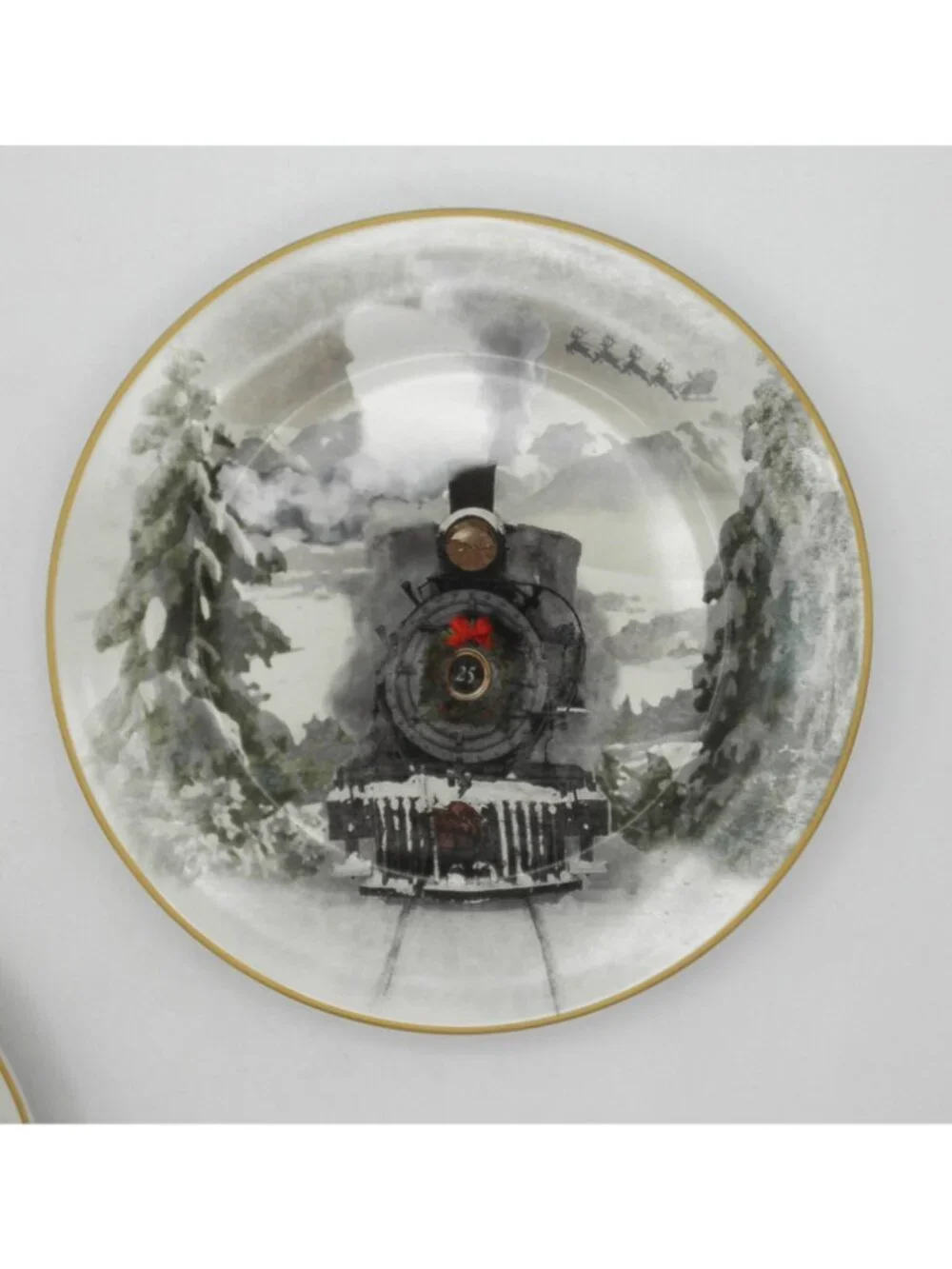 Nostalgic Santa by Pottery Barn 8-5/8 Inch Salad Plates Set of 4 Pattern PBANOS